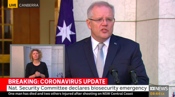 刚刚，总理莫里森发布澳洲史上最严旅游禁令！100人以上室内集会取消！不封国/封城，学校照常开放！