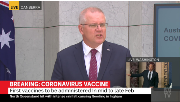 【总理新闻发布会】澳洲新冠疫苗提前至2月中旬推广！医护人员和弱势群体优先！计划每周接种8万人！