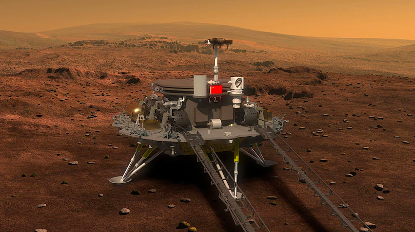 中国宣布，天问一号火星探测器成功降落到火星表面