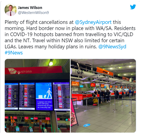 悉尼机场变成“鬼城！”90多趟航班取消，大量旅客受影响