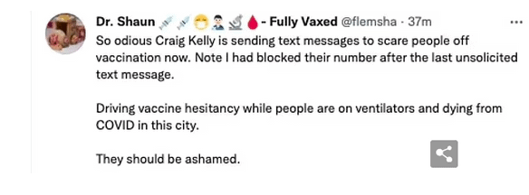 澳议员群发数千条“疫苗”短信，被批误导引发民愤！网友：感到羞耻，已拉黑！