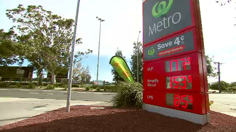 墨尔本汽油价格几乎达到 1.80 澳元/升