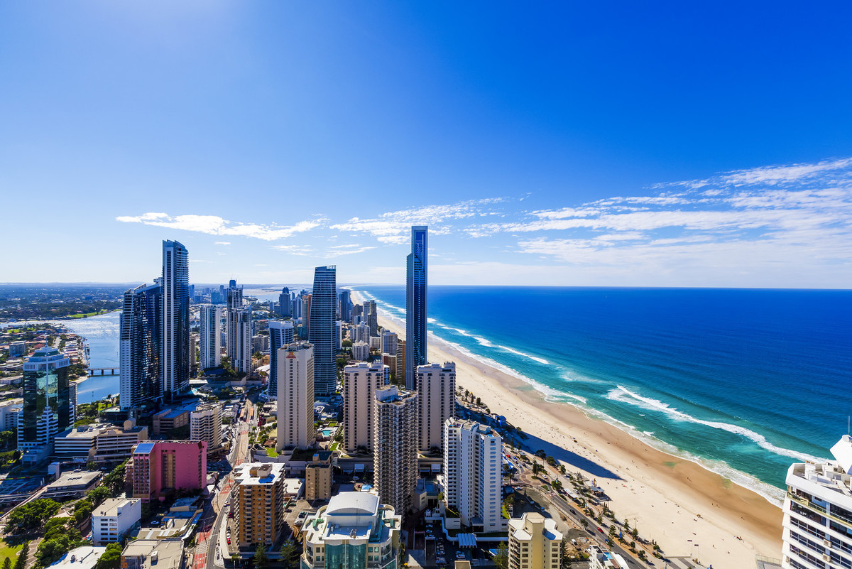 Sunny view of Surfers Paradise