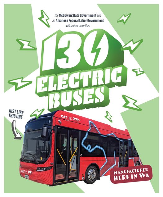 工党承诺拨款让珀斯可以制造电动巴士