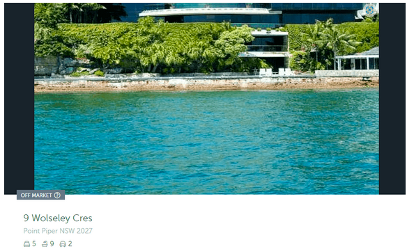 华人纺织大亨悉尼豪宅或成“抵债工具”！Point Piper地标性海滨房产，9年前就 值00万