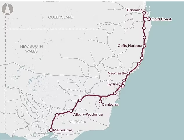 澳洲东海岸高铁或将开建！连接布里斯班、悉尼及墨尔本，列车时速可达 250km