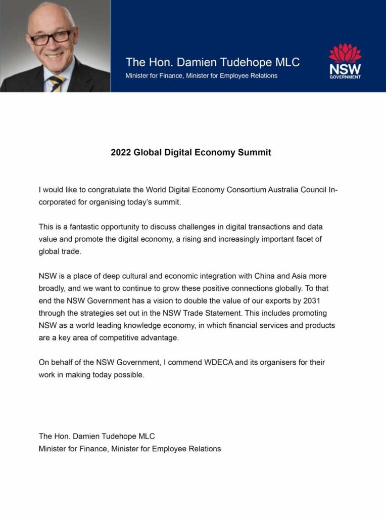 2022全球数字经济峰会首届数字技术悉尼大会盛大召开