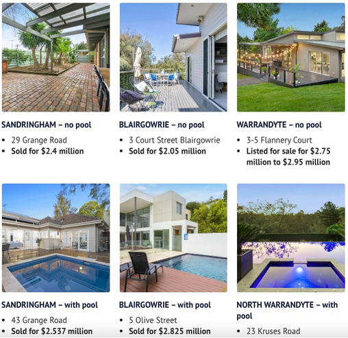 在墨尔本买一套带泳池的房屋，你需要多花多少钱？