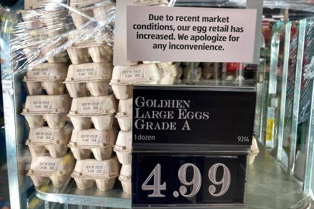 美国农场组织称应调查美国各地的鸡蛋价格飙升