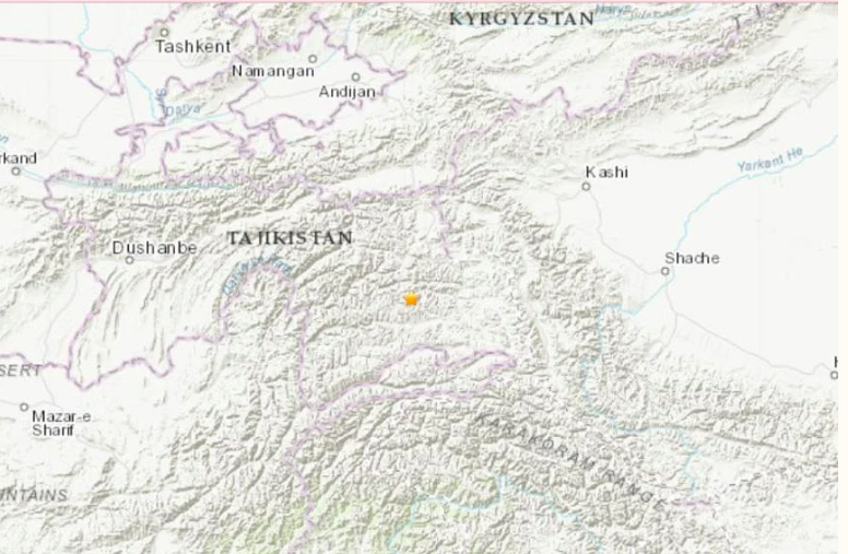 中国新疆与塔吉克斯坦边界发生7.3级地震