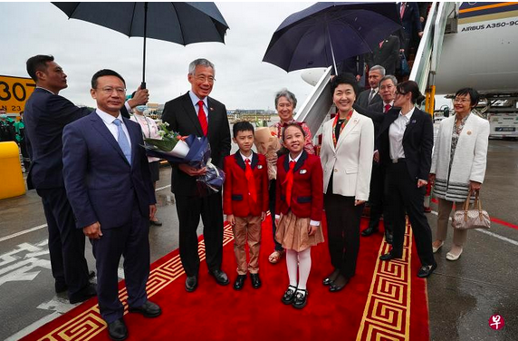 李显龙总理抵达广州，对中国展开正式访问