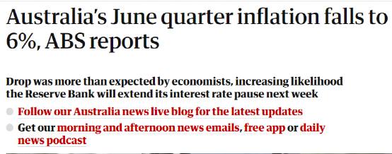 突发！澳洲通胀骤降，加息要宣告结束？降息要来了？