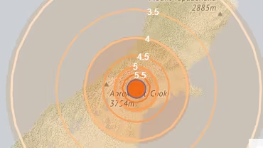 新西兰南岛中部发生六级地震 没有报告严重破坏